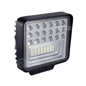 Фара LED квадратная 126 W, 42 лампы, широкий луч 10/30V 6000K толщина: 40 мм