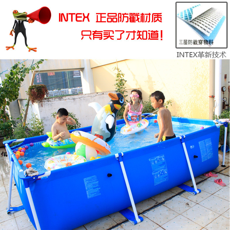 Intex 28270, каркасний басейн Rectangular Frame Pool 220 х 150 х 60 см