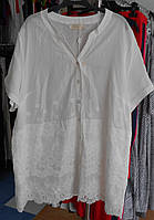 Белая батистовая рубашка с дорогими кружевами 62 64 66 Aj-Sel