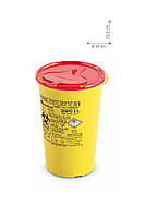 Одноразовий круглий контейнер жовто-червоний DISPO об'ємом 2,0 л