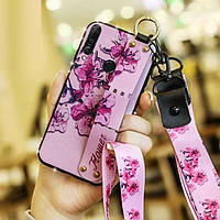 Чохол Lanyard для Huawei P30 Lite бампер з ремінцем Rose