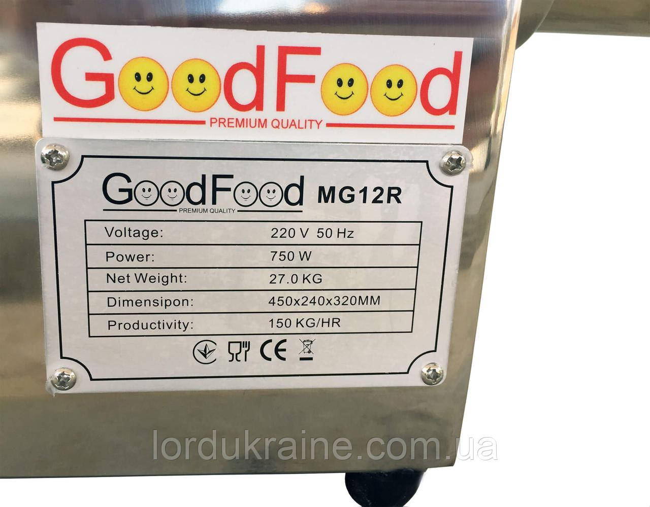 Мясорубка профессиональная GoodFood MG12R Reverse - фото 4 - id-p1011442647