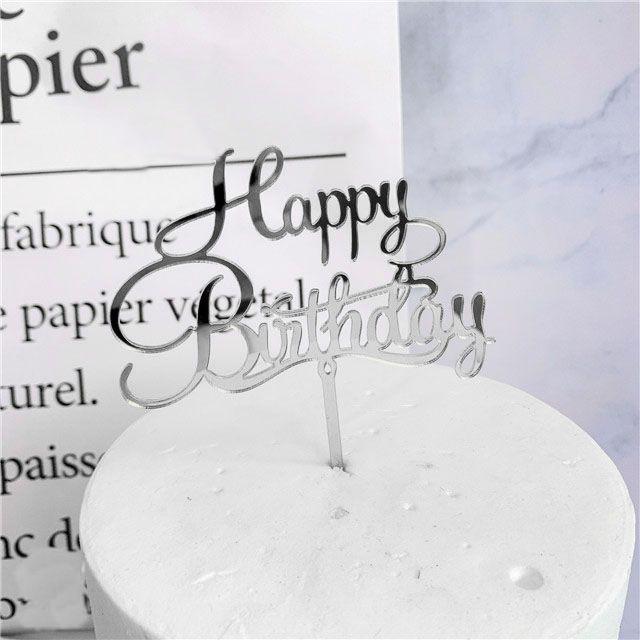 Топпер для торта (серебро) 10см - фото 3 - id-p1365030089