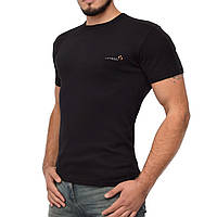 Мужская стрейчевая футболка FORBEST | цвет черный | с эмблемой