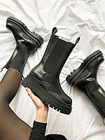 Жіночі демісезонні черевики B*ttega Veneta Boots Чорні  Люкс