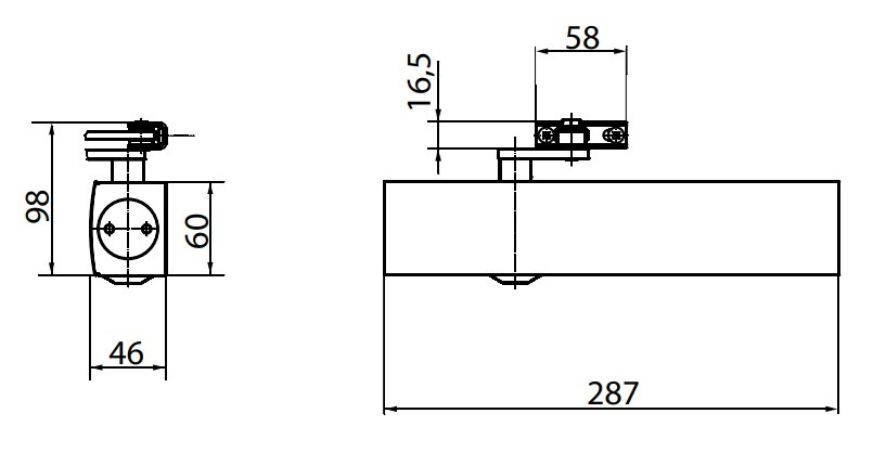Доводчик для дверей Geze TS 4000 V BC с ножницами до 120кг серебристый (Германия) - фото 4 - id-p1364888586