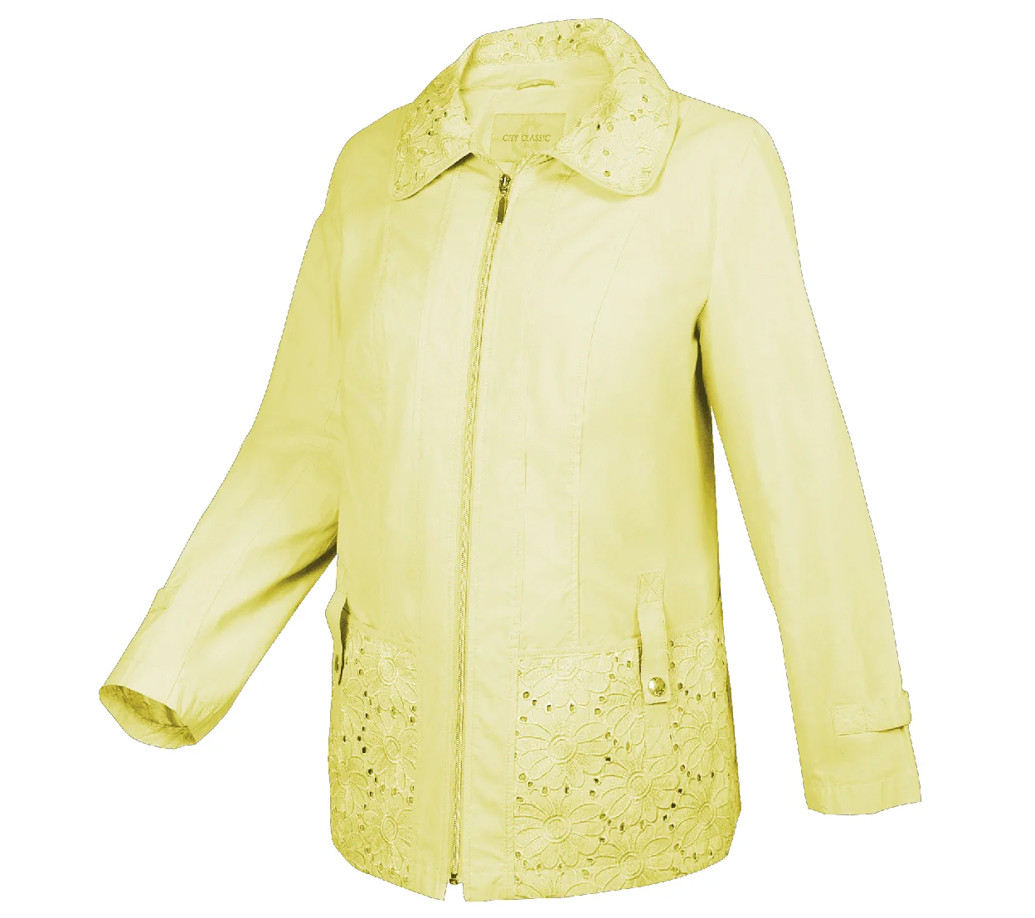 Вітрівка куртка-піджак жіноча бавовняна без підкладки City Classic Лимонний, фото 1