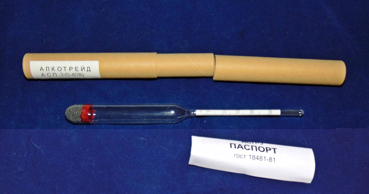Ареометр професійний АСП-3 0-40% картонний тубус (ДСТУ)