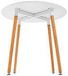 Круглий стіл Ксав'єр Richman 60 см білий для кухні, фото 3