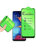 Стекло 5D Ceramic Glass (гибкое) Samsung Galaxy A10s (2019) / A107 Черное