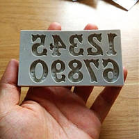 Молд силіконовий "Цифри" - розмір молдовського 10*5*5см, силікон