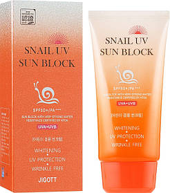 Крем сонцезахисний з муцином равлика Jigott Snail UV Sun Block SPF 50 + / PA +++ 70 мл