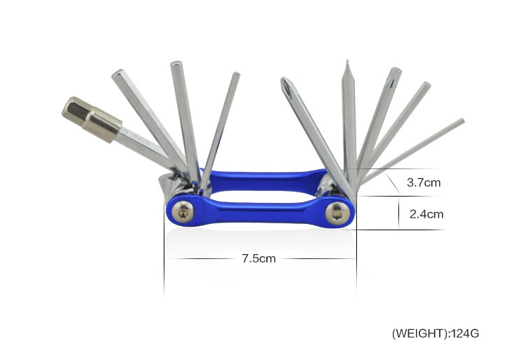 Мультитул 10 функцій: шестигран. 2-2.5-3-4-5-6-8, торкс, викрутки +- silver BC-BT833D, фото 1