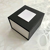 Подарочная коробка для часов картонная кубик Черный