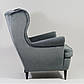Сучасне м'яке крісло Harry Velvet сірий велюр в класичному стилі, фото 6