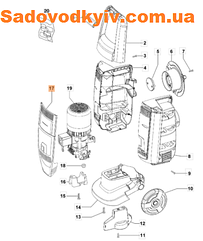 Кришка помпи для мийки високого тиску Oleo-Mac PW 145 C (CH04770226B)
