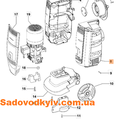 Корпус правий для мийки високого тиску Oleo-Mac PW 145 C (CH04770218A)