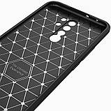 Чохол протиударний Carbone Slim Series для Xiaomi Redmi 9 чорний карбоновий ударостійкий чохолредмі 9, фото 4