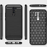 Чохол протиударний Carbone Slim Series для Xiaomi Redmi 9 чорний карбоновий ударостійкий чохолредмі 9, фото 6