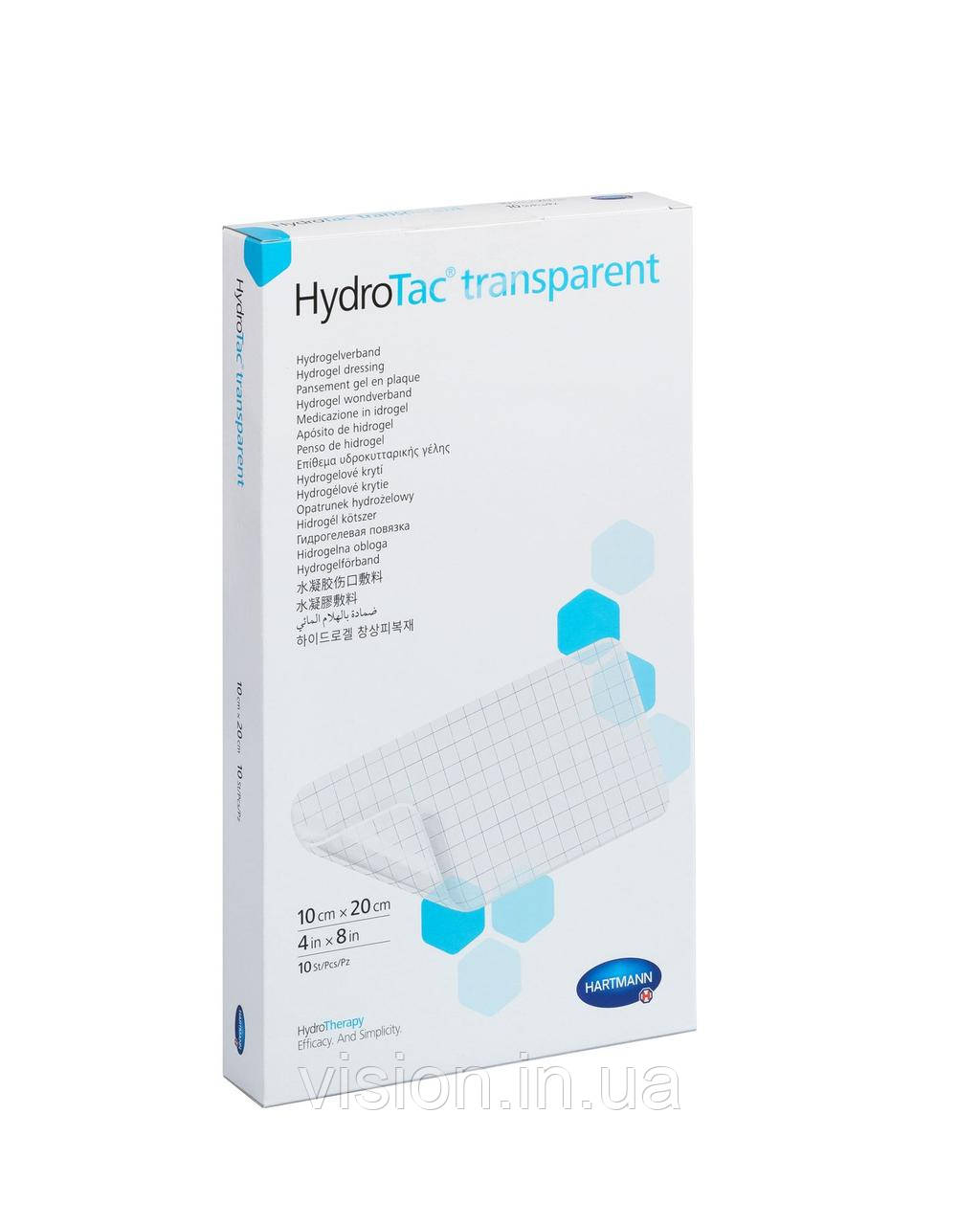 Пов`язка гідрогелева HydroTac transparent 10см x 20см 1шт (6859070), фото 1