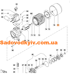 Корпус мотора для мийки високого тиску Oleo-Mac PW 136 C (CH04660029)