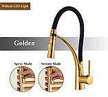 Змішувач для кухні Rea Gaspar black\l.gold, фото 5