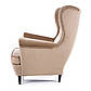 М'яке бежеве велюрове крісло Lord Velvet з високою спинкою для кабінету, фото 4