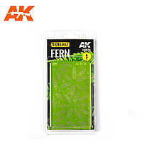 Растительность для диорам листьев папоротника в масштабе 1 / 32–1 / 35. АК-ИНТЕРАКТИВ AK8134
