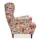 Тканинне крісло з високою спинкою Lord Coral у вітальню з квітковим принтом, фото 4