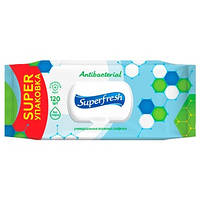 САЛФЕТКИ ВЛАСНІ SUPERFRESH 120ШТ АНТИБАКТЕР.+КЛАПАН