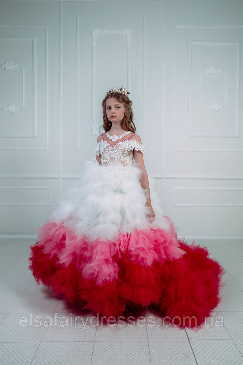Дитяча святкова сукня 👑 ROSE WHITE 👑 - дитяча ошатна сукня