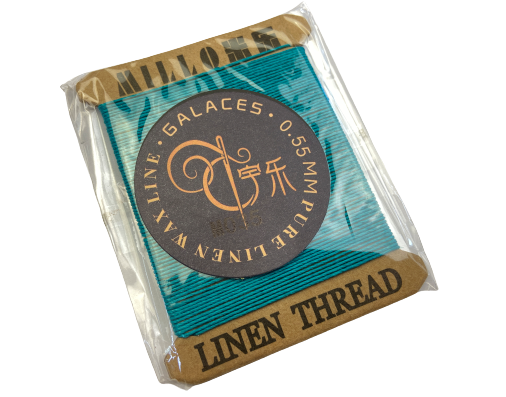 Galaces Ramie 0.55 мм колір бірюзовий (M035) нитка кругла з волокон рами вощена по шкірі НАМОТКА 6 м, фото 1