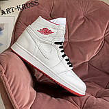 Жіночі кросівки Nike Air Jordan шкіряні білі, фото 4