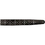 Ремінь гітарний D'Addario L25S1502 Strings and Studs Black Leather Guitar Strap, фото 3