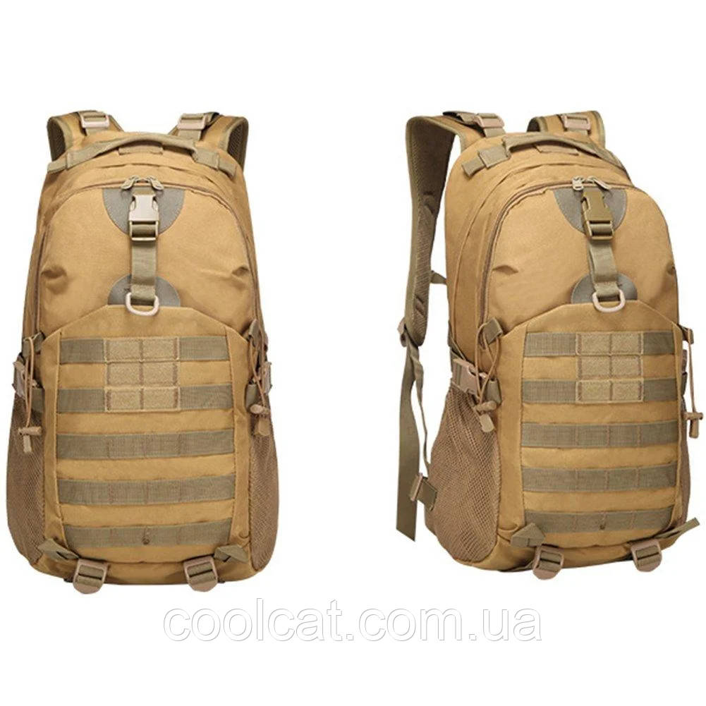Рюкзак тактичний штурмової A19 (25-30 л) / Рюкзак армійський Пісочний (48 х 32 х 16 см)