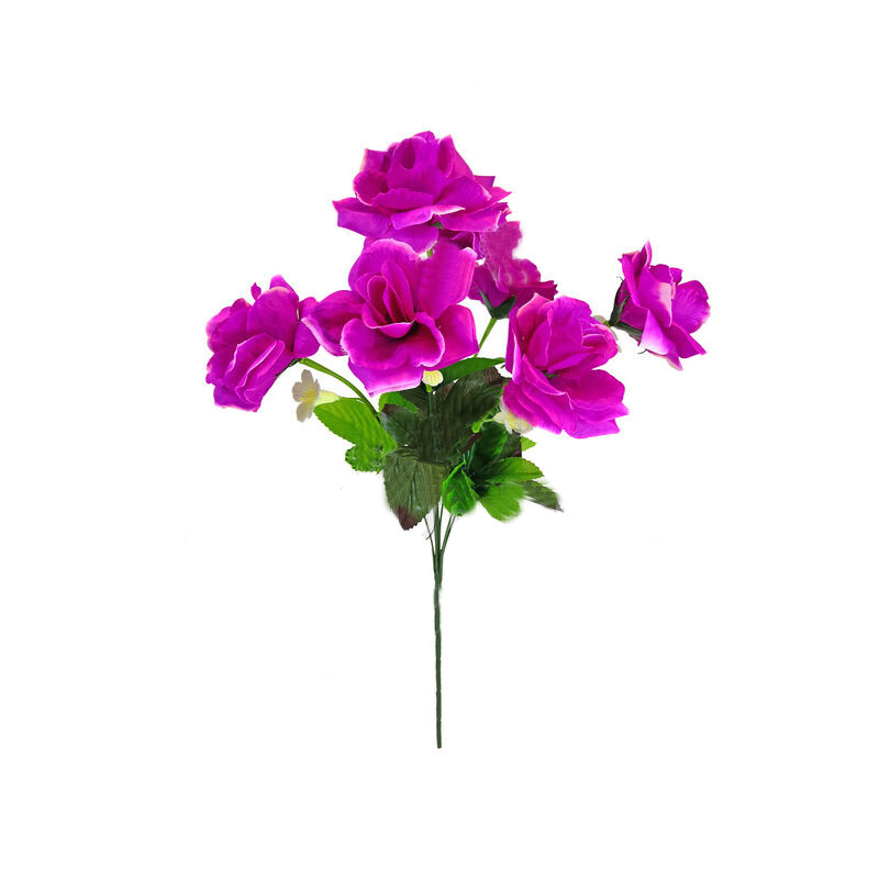 Штучні квіти Букет Троянди з дзвіночком, 7 голів, 450 мм, фото 1