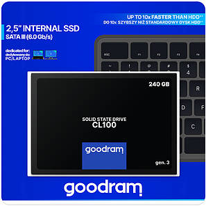 Накопичувач SSD 2.5" 240GB GOODRAM (SSDPR-CL100-240-G2), Гарантія 36мес, фото 1