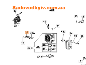 Патрубок карбюратора для мотопомпи Oleo-Mac SA 30 TLA (301000025BR)