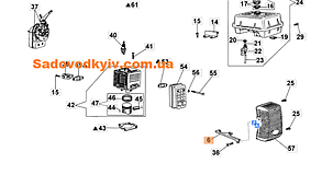 Суппорт глушника для мотопомпи Oleo-Mac SA 30 TLA (301000342)