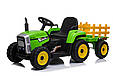 Дитячий електромобіль Трактор John Deere XMX 611 (зелений колір) з причепом, фото 3
