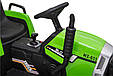 Дитячий електромобіль Трактор John Deere XMX 611 (зелений колір) з причепом, фото 7