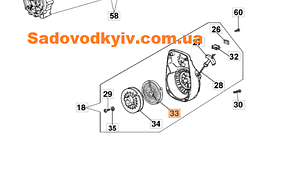 Пружина стартера для мотопомпи Oleo-Mac SA 30 TLA (004000132R)