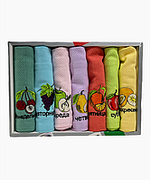 Набор вафельных полотенец Nilteks хлопок 40-60 см 7 шт. разноцветные