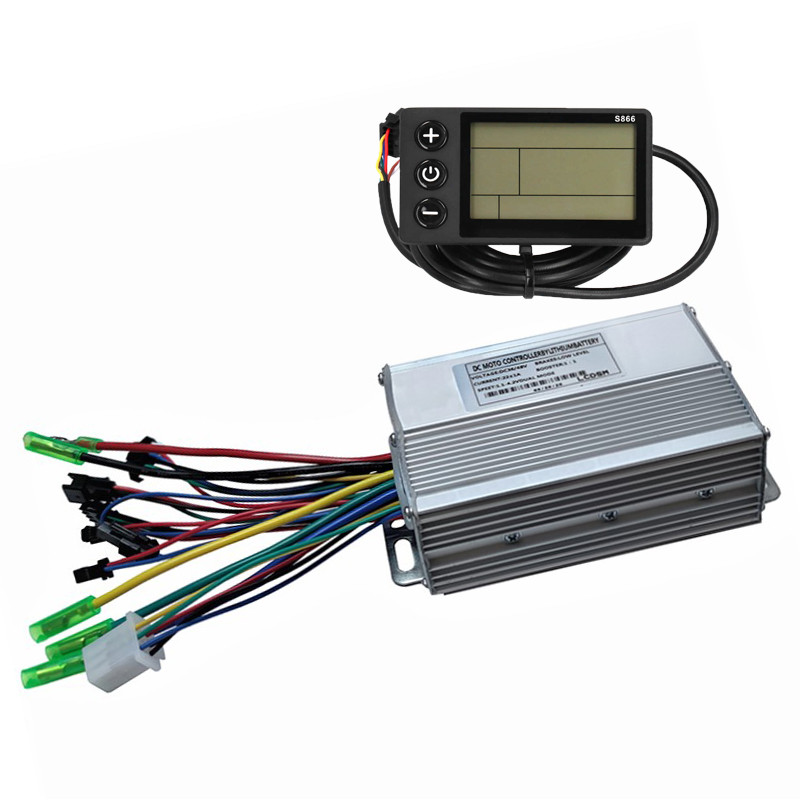 Контролер 36/48В 13A з роз'ємом + LCD S866 (до 350Вт)