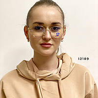 Имиджевые очки в металлической оправе с защитной линзой