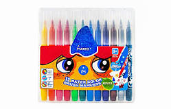 Фломастери 12 кол. в пластиковій коробці Bruch 1633-12РВ Marco