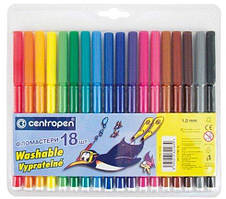 Фломастери 18 кол. на водній основі арт 7790/18 Centropen