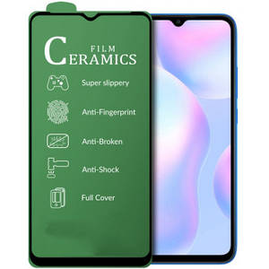 Скло Ceramic Glass (гнучке) Xiaomi Redmi 9 Чорне