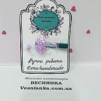 Заколка для волосся Фламінго  з блискітками