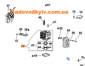 Циліндр у зборі для мотопомпи Oleo-Mac SA 30 TLA (301000365B)